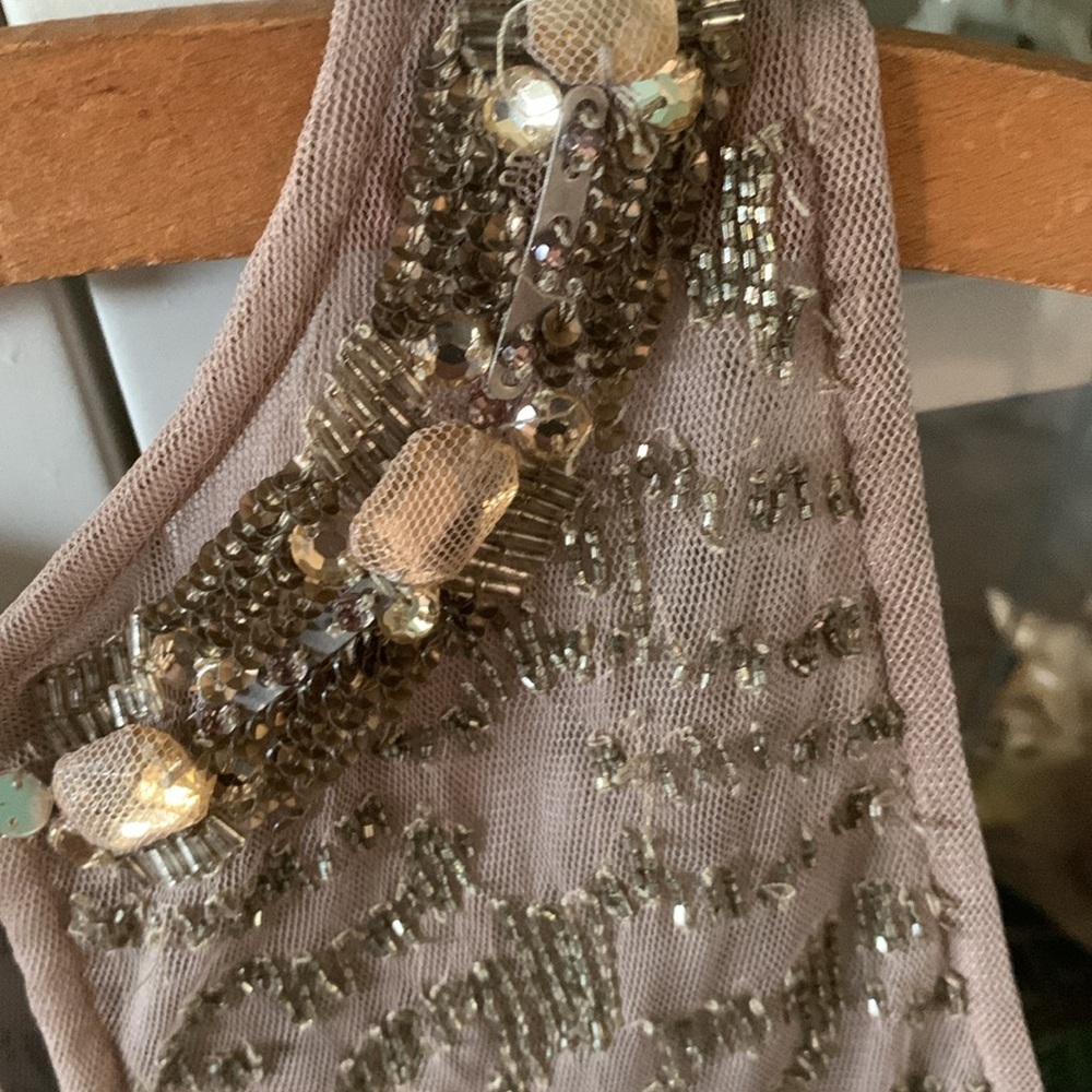 Moulinette Soeurs sz 4 Anthropologie dress beaded neckline - Picture 10 of 12